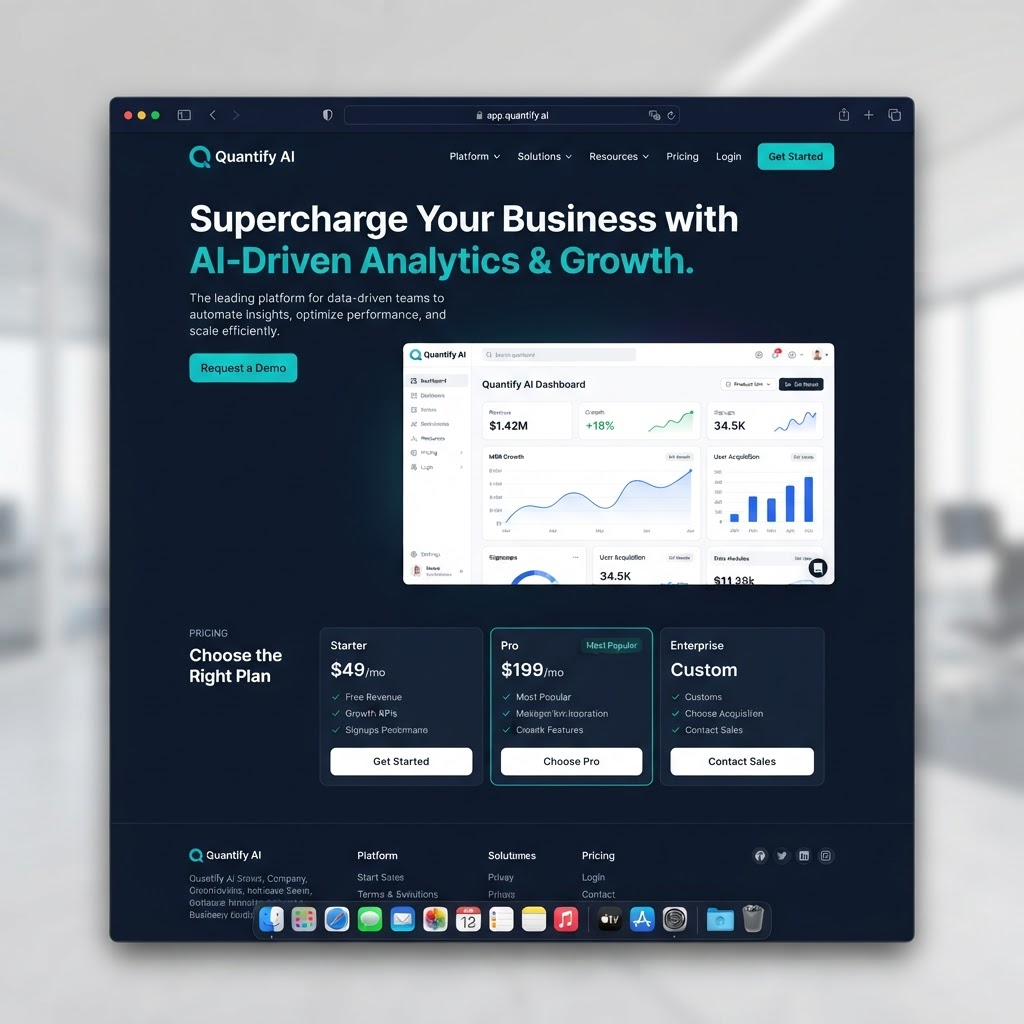 Quantify AI website build